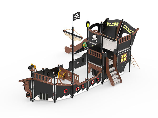 Pirat legeskib med rutsjebane og mange legeaktiviteter.